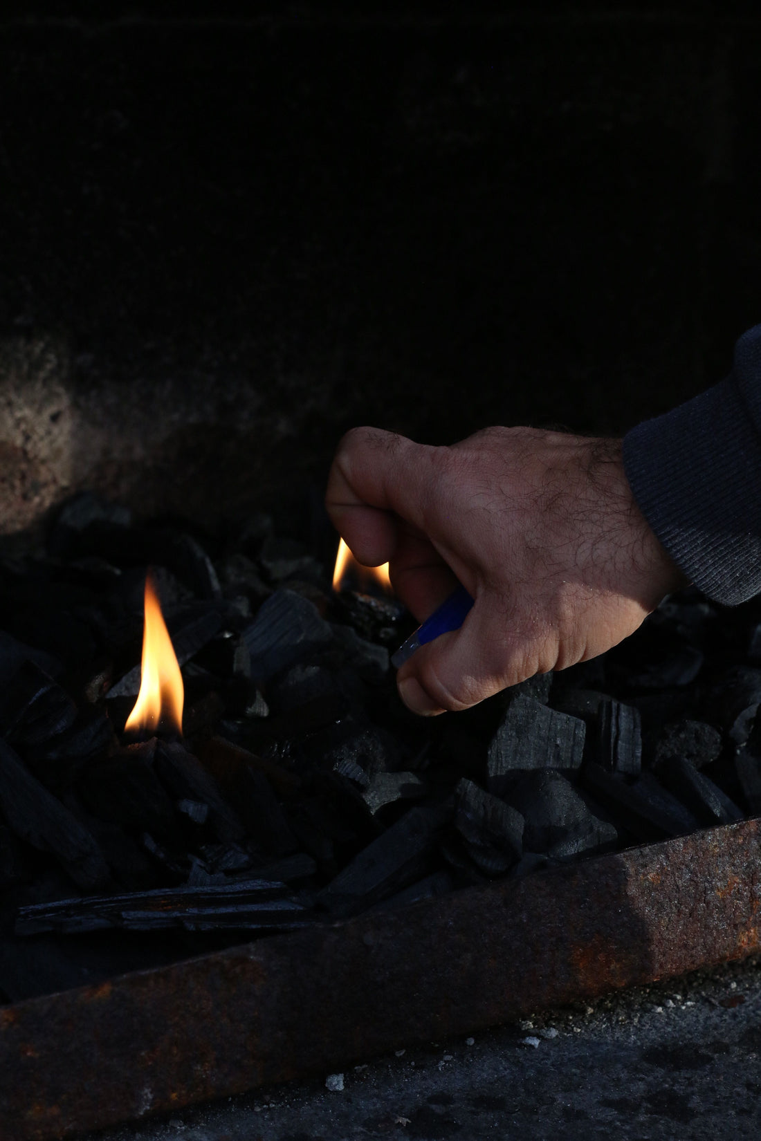 Allumage du générateur de fumée au chalumeau