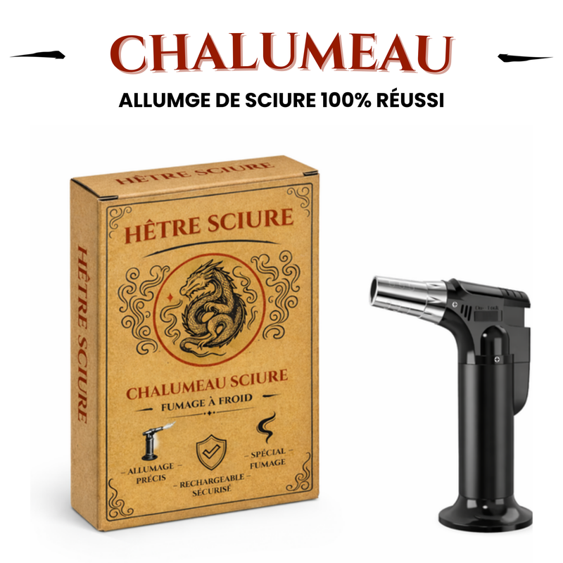 Chalumeau spécial fumage permettant d’allumer efficacement la sciure de hêtre pour un démarrage rapide et fiable du fumage à froid